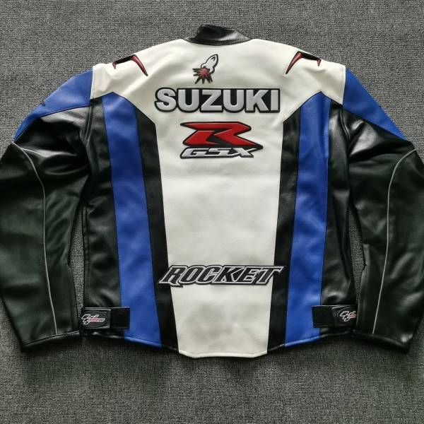 Suzuki leather jacket motorcycle riding service racing rider locomotive clothes off -road windproof warmth anti -crashing uniform