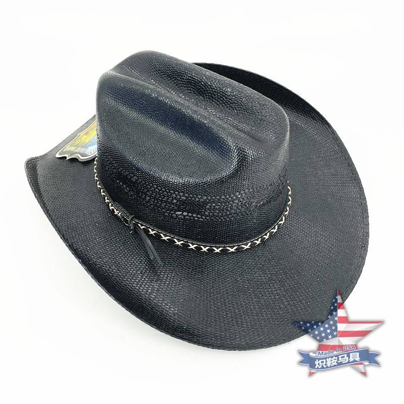 Imported Western denim hats in the United States, Mexico, originally black grass, hard -fixed male and female yellow stone same denim hat hats