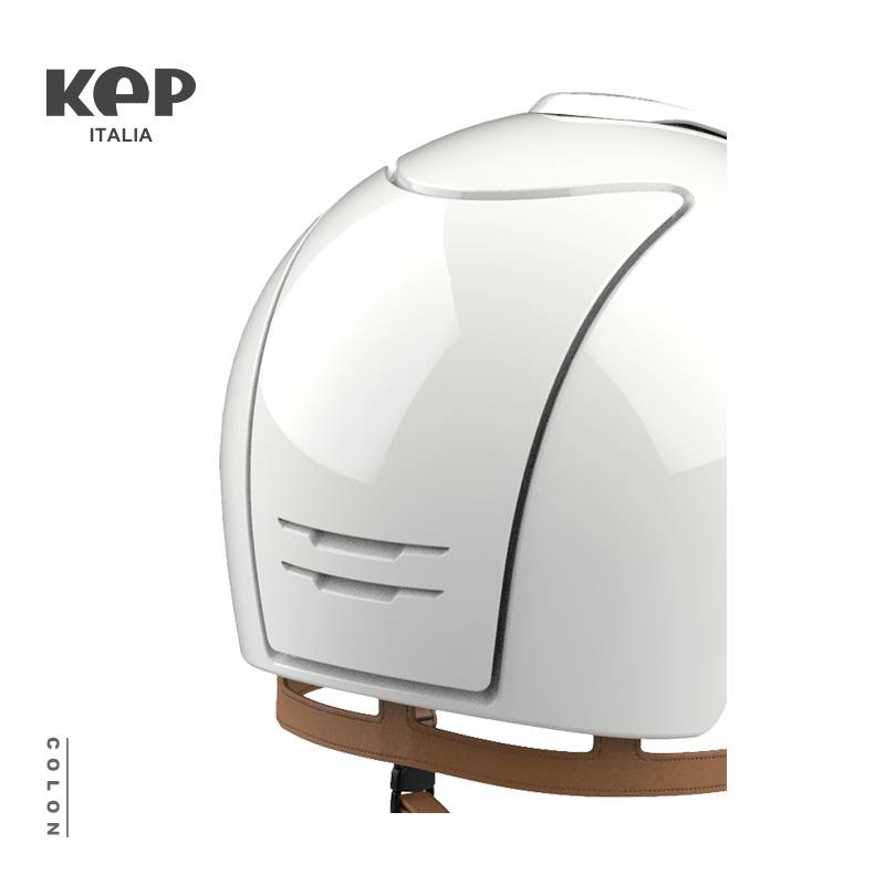 KEP Equestrian helmet Italian imported white silver frame white knight helmet riding helmet helmet men's and women's same paragraph
