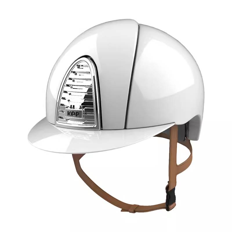 KEP Equestrian helmet Italian imported white silver frame white knight helmet riding helmet helmet men's and women's same paragraph