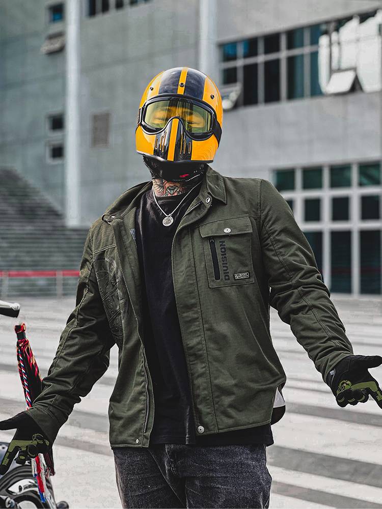 Duhan motorcycle retro locomotive riding service summer ventilation, ventilation, casual lining, anti -fall resistance knight service man