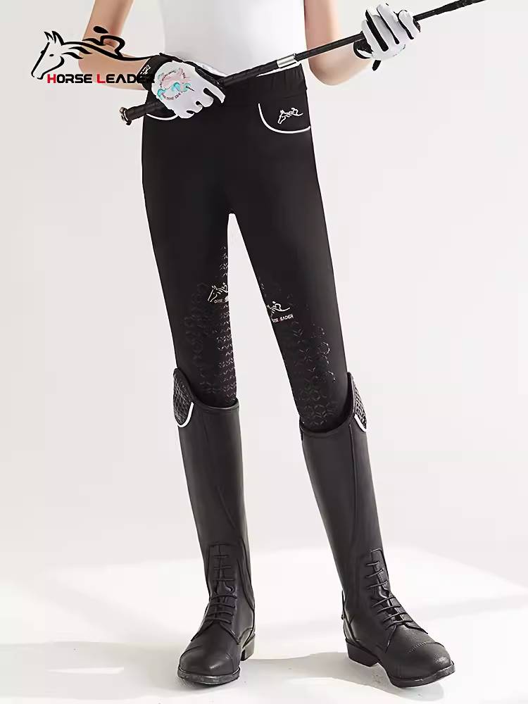 HorseLeader spring and summer ultra -thin children's equestrian pants riding equipment horse pants silicone rider pants fast dry