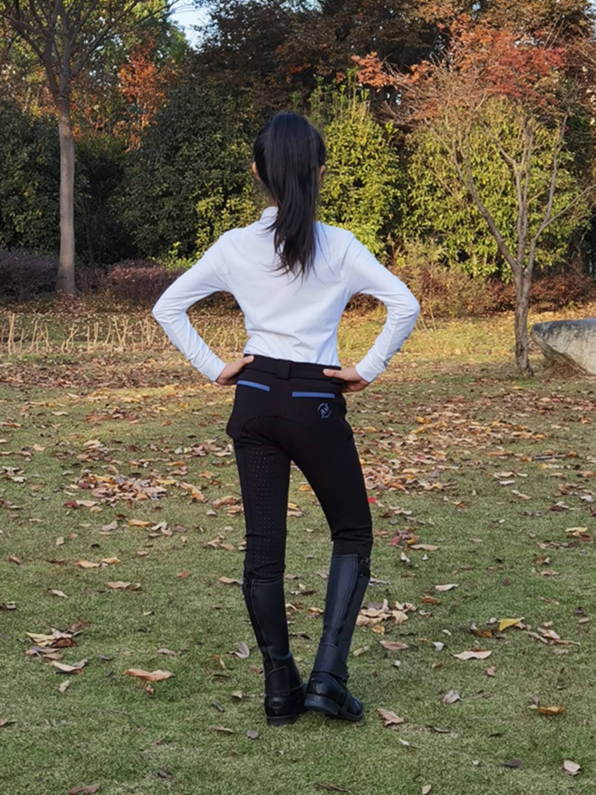 EPONA Children's Spring and Autumn Thick Horse Pants Young Knight Equipment High Blind Horse Riding Sports Horse Pants Silicon Glce