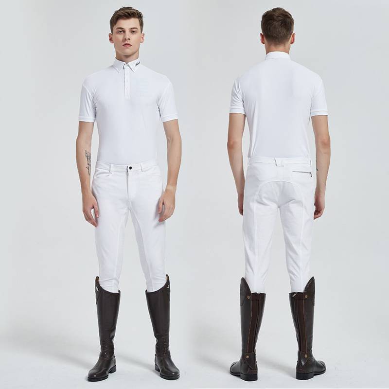 Summer professional equestrian competition T -shirt shirt men's horse riding equipment knight T -shirt fast dry breathable short -sleeved T -shirt