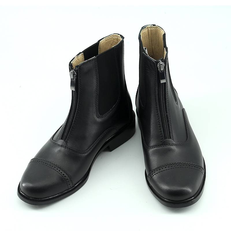 Cowhide equestrian boots Knights equipped with short boots training children's riding competition anti -sliding head layer riding boots major