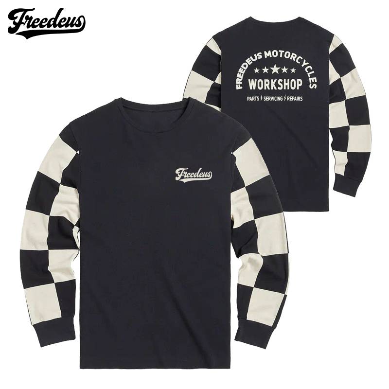Freedeus retro motorcycle off -road clothes fast dry clothes long -sleeved summer riding service mountain bicycle surrender