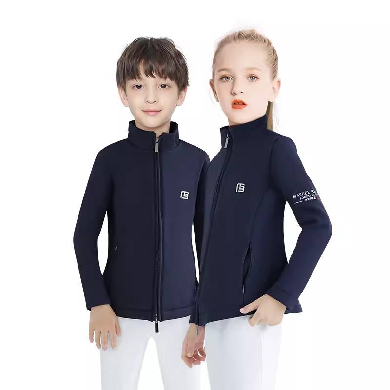 A horse-sweeting suit with a warm jacket for a child riding a long-sleeved adult horseman's jacket