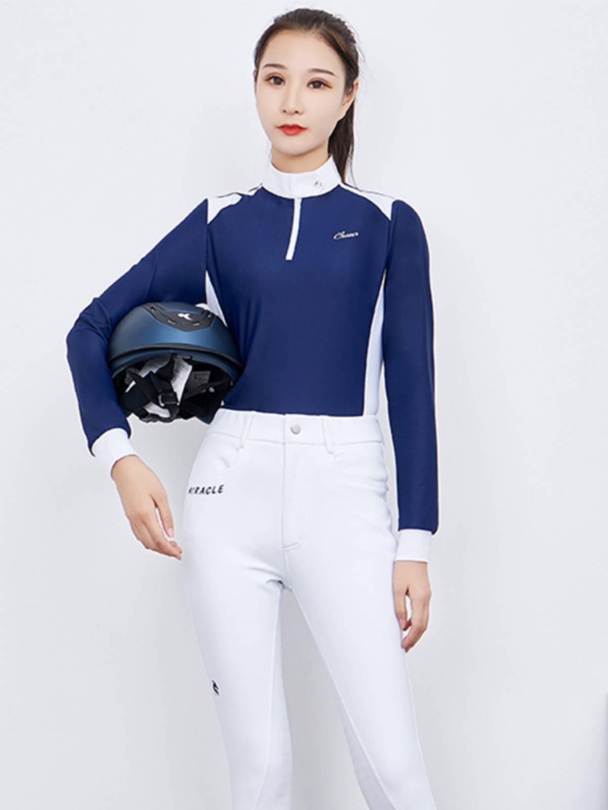 Four Seasons Equestrian sleeve T top High bullet -fitting training women's obstacle competition for knight clothing riding equipment
