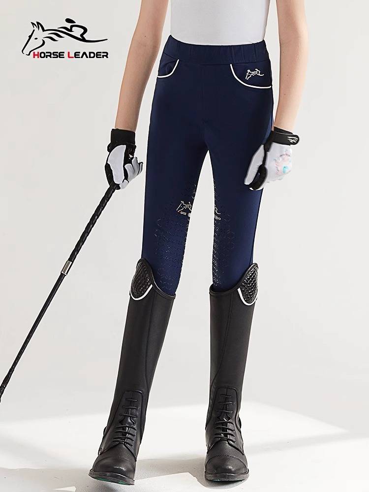 HorseLeader Spring and Summer Four Seasons Children's Equestrian Pants Riding Equipment Equipped Horse Silicon Glated Knight Knight Pants Quickly Dry