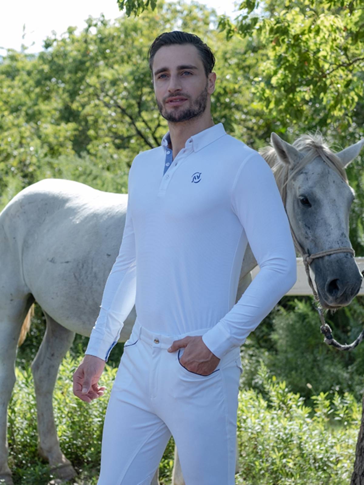 Epona classic long -sleeved men's top elastic adult knight equipment elastic breathable comfortable equivalent equestrian T -shirt gift box