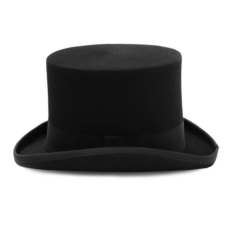 Spring, autumn and winter men and women 100%pure wool high tube president hat British European and American retro high -top magician hats