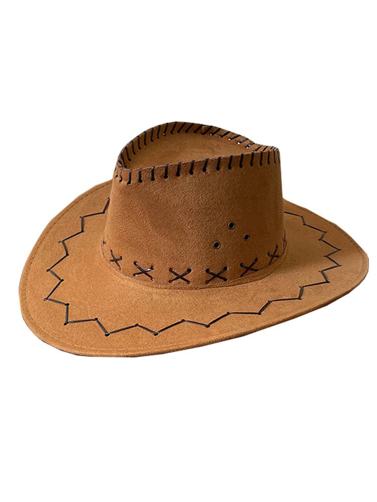 Western Cowboy Hat Girl Summer Sun Riding Out of the Shore Beach