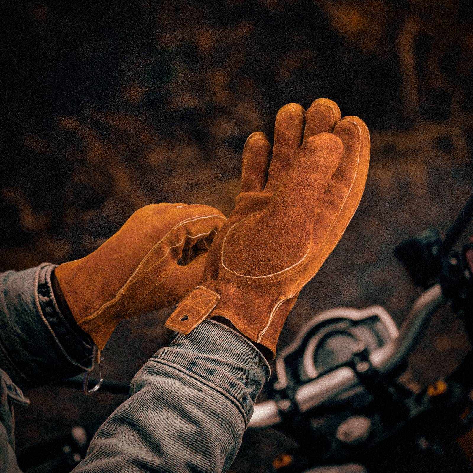 Spot Beiyiyu Harley Retro Riding Gloves Winnar Claws Four Seasons Motorcycle Gloves Sheepskin Riding locomotive
