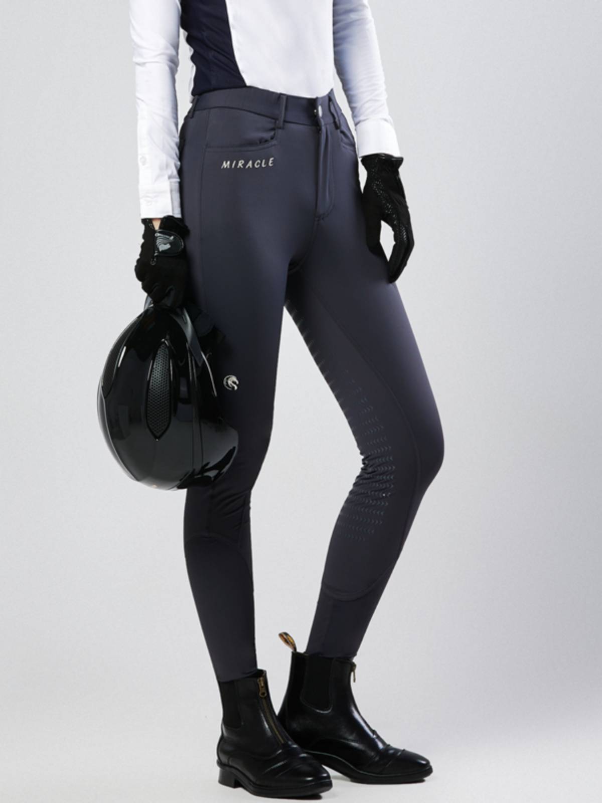 Adult summer full glue horse pants women's ultra -thin fast dry professional equestrian pants knight training competition white horse pants