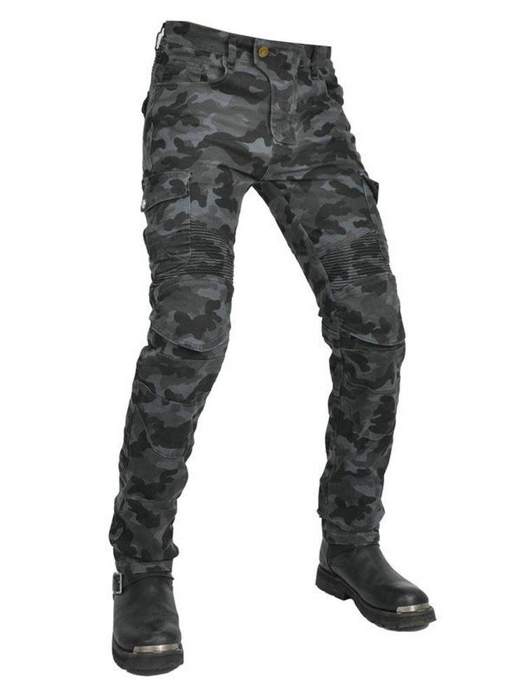 Motorcycle riding clothes camouflage knight pants men's locomotive anti -trousers casual retro workers racing pants female fourth season autumn