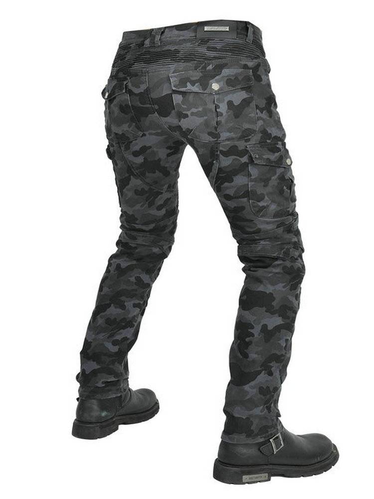 Motorcycle riding clothes camouflage knight pants men's locomotive anti -trousers casual retro workers racing pants female fourth season autumn