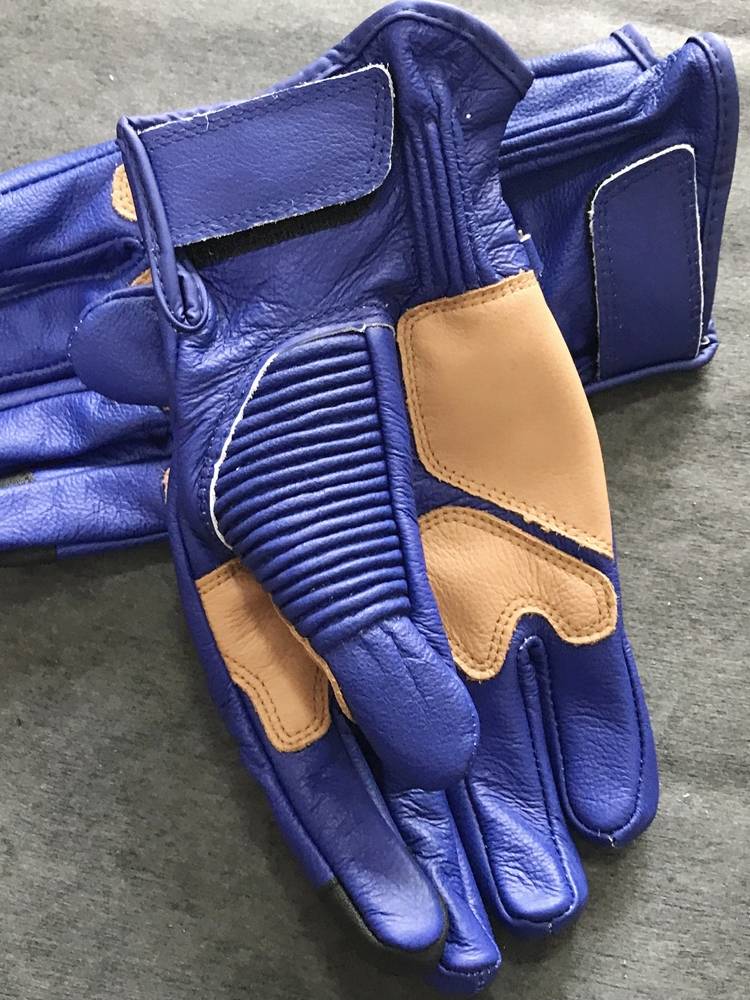 Original single Japanese K prisoner leather motorcycle ride glove Harley retro motorcycle knight gloves off -road race
