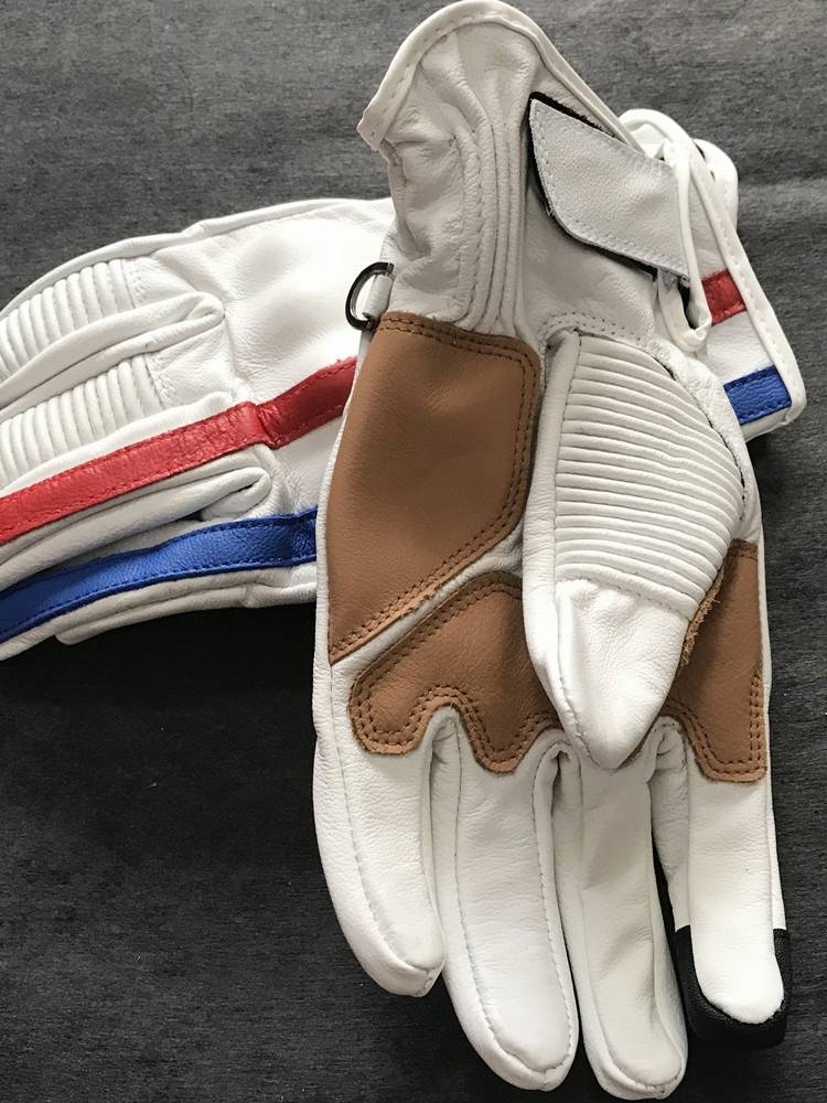 Original single Japanese K prisoner leather motorcycle ride glove Harley retro motorcycle knight gloves off -road race