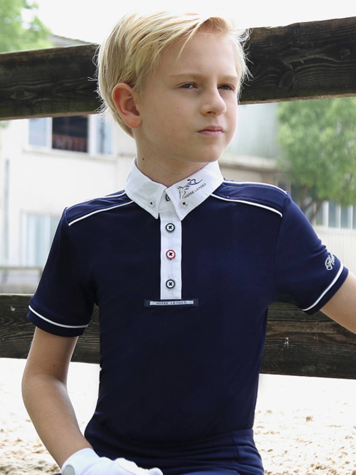 Children's equestrian short -sleeved T -shirt horse -riding equipment knight clothing competition Polo shirt summer riding fast dry shirt