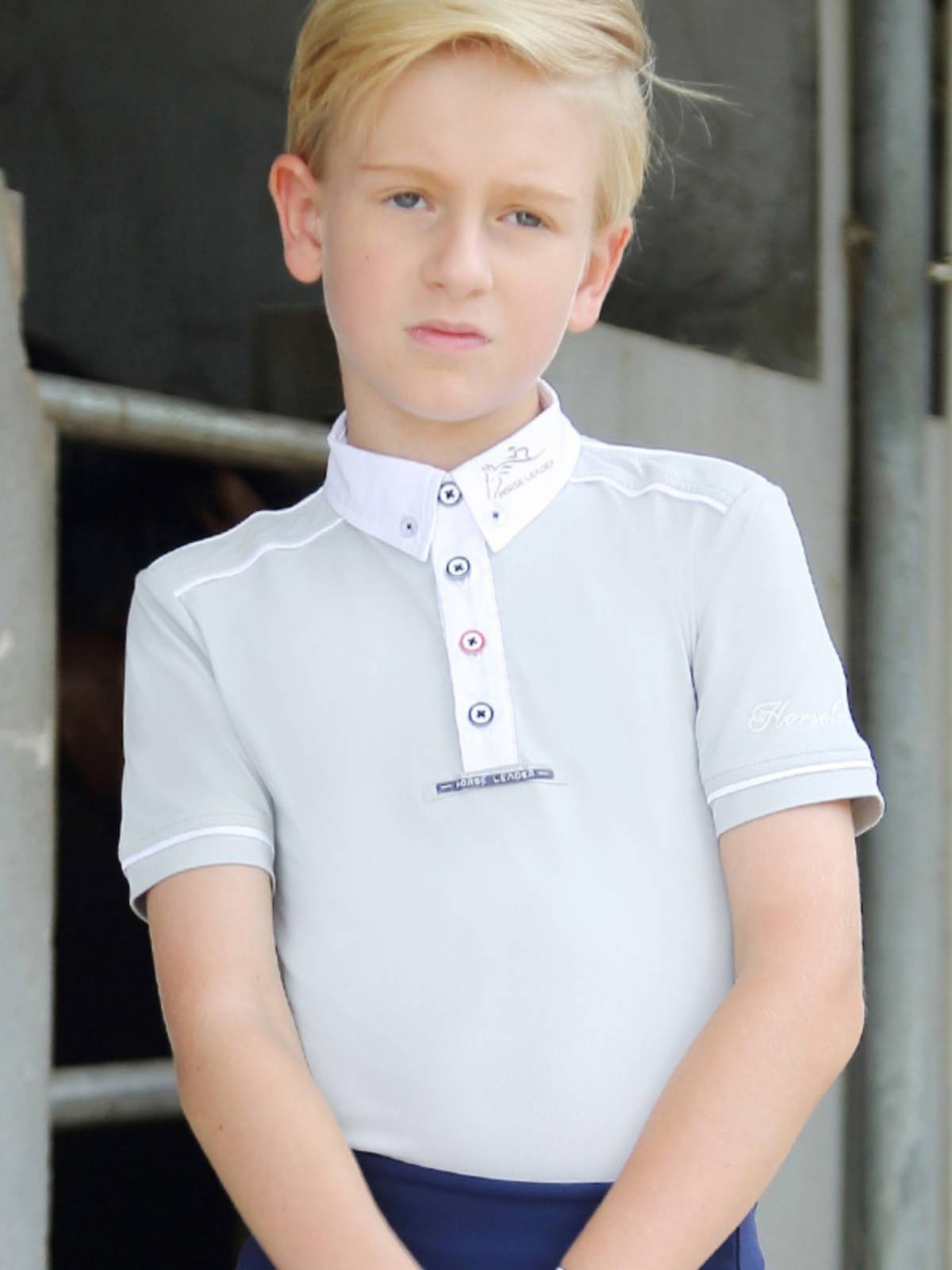 Children's equestrian short -sleeved T -shirt horse -riding equipment knight clothing competition Polo shirt summer riding fast dry shirt