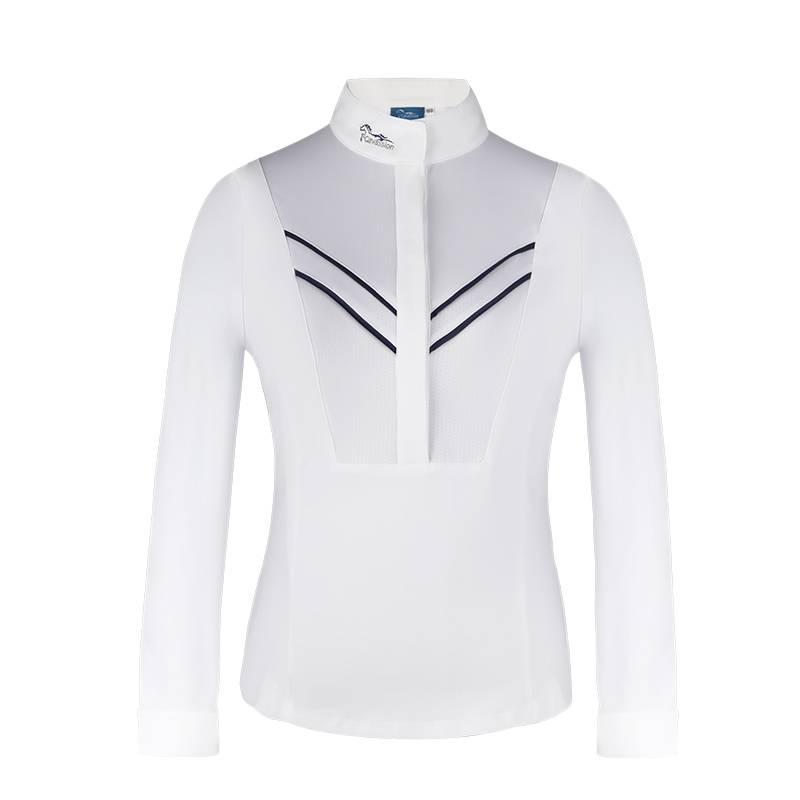 cavassion long -sleeved equestrian white children's lady shirt shirt and knight competition clothing equipment 8102070
