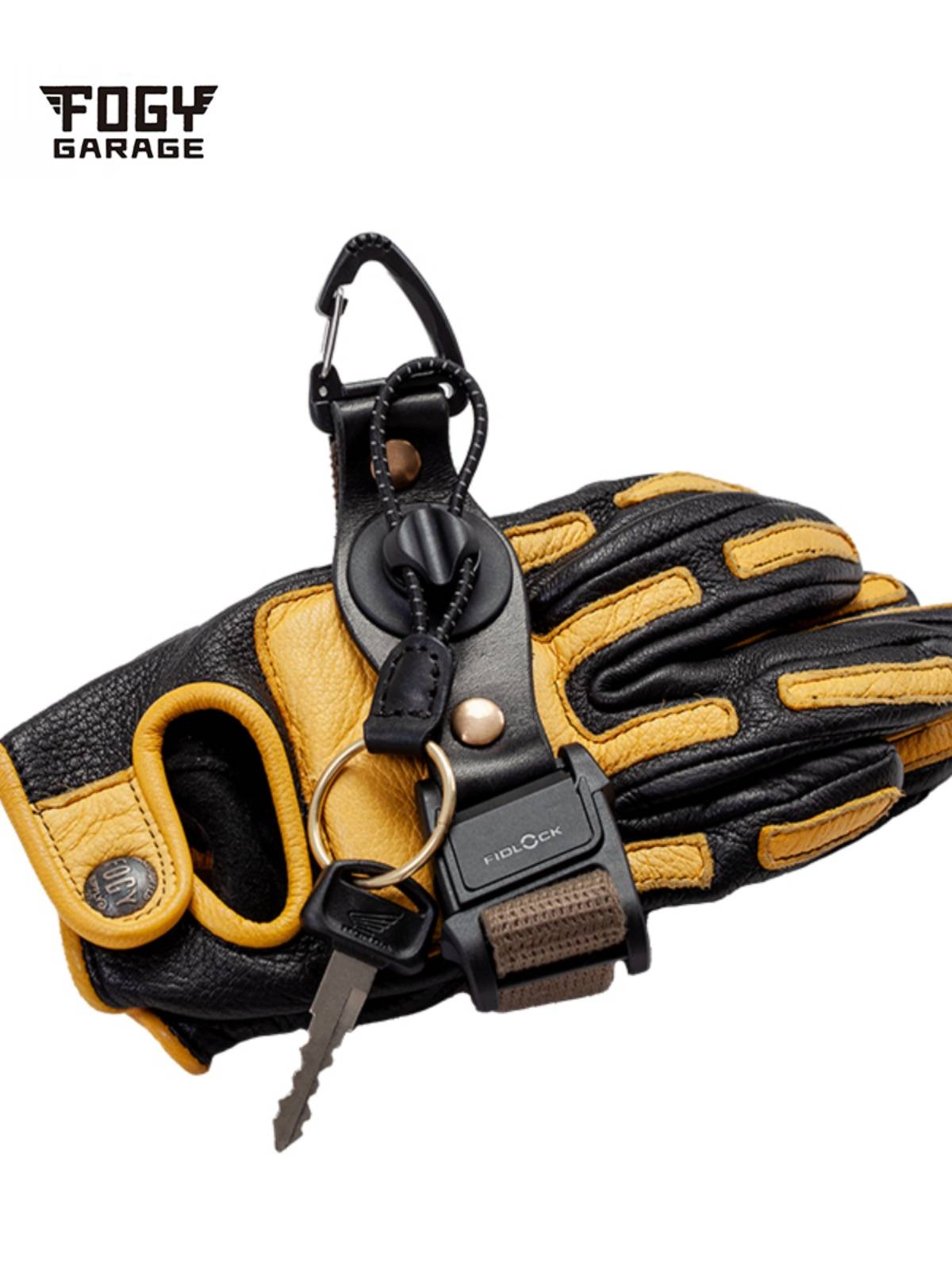 Fogy retro canvas gloves storage clip glove gloves and gloves link hook Harley triumph motor locomotive keychain