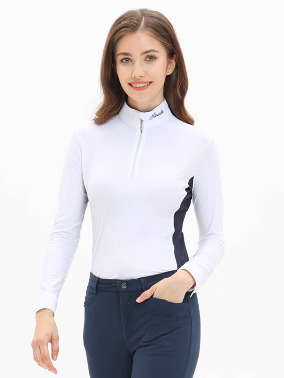 Professional horse riding long -sleeved T -shirt shirt in summer sunscreen training breathable fast dry fabric knight