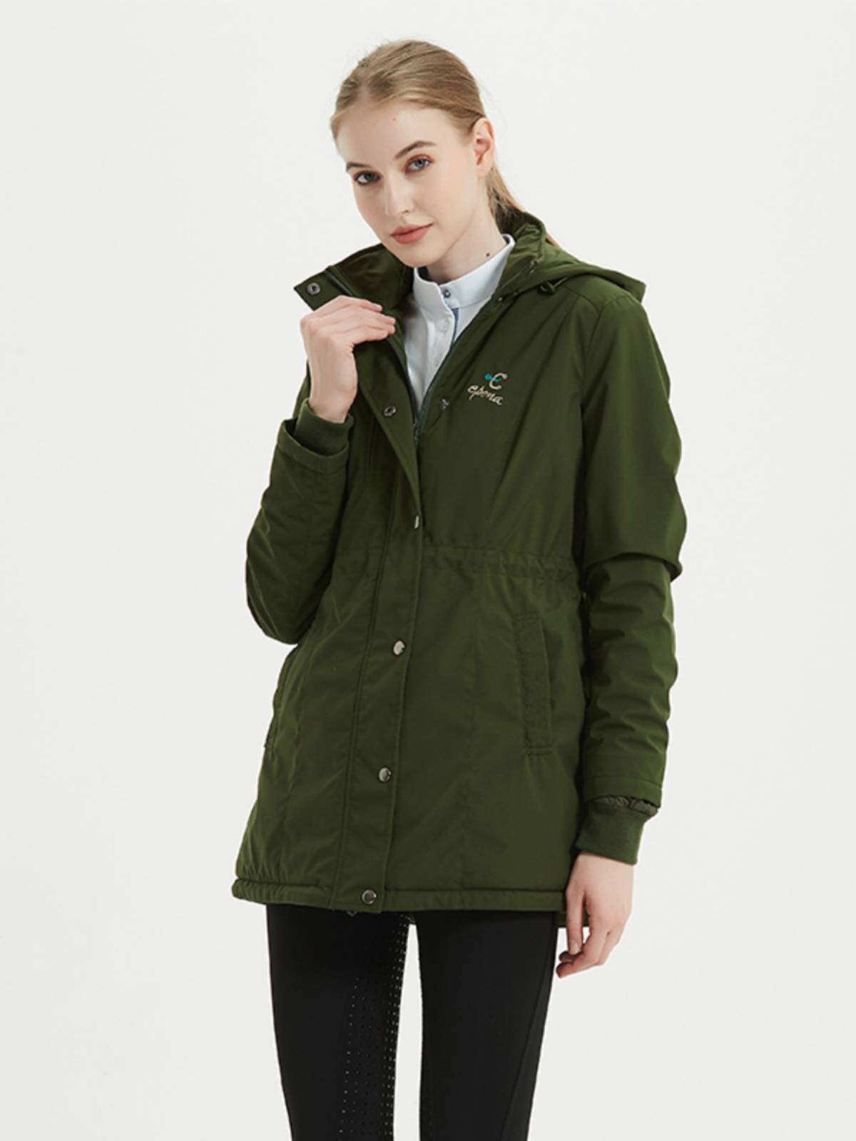 Ms. EPONA long cotton clothes, autumn and winter horse -riding jacket equestrian sports equipment comfortable cold prevention and warmth