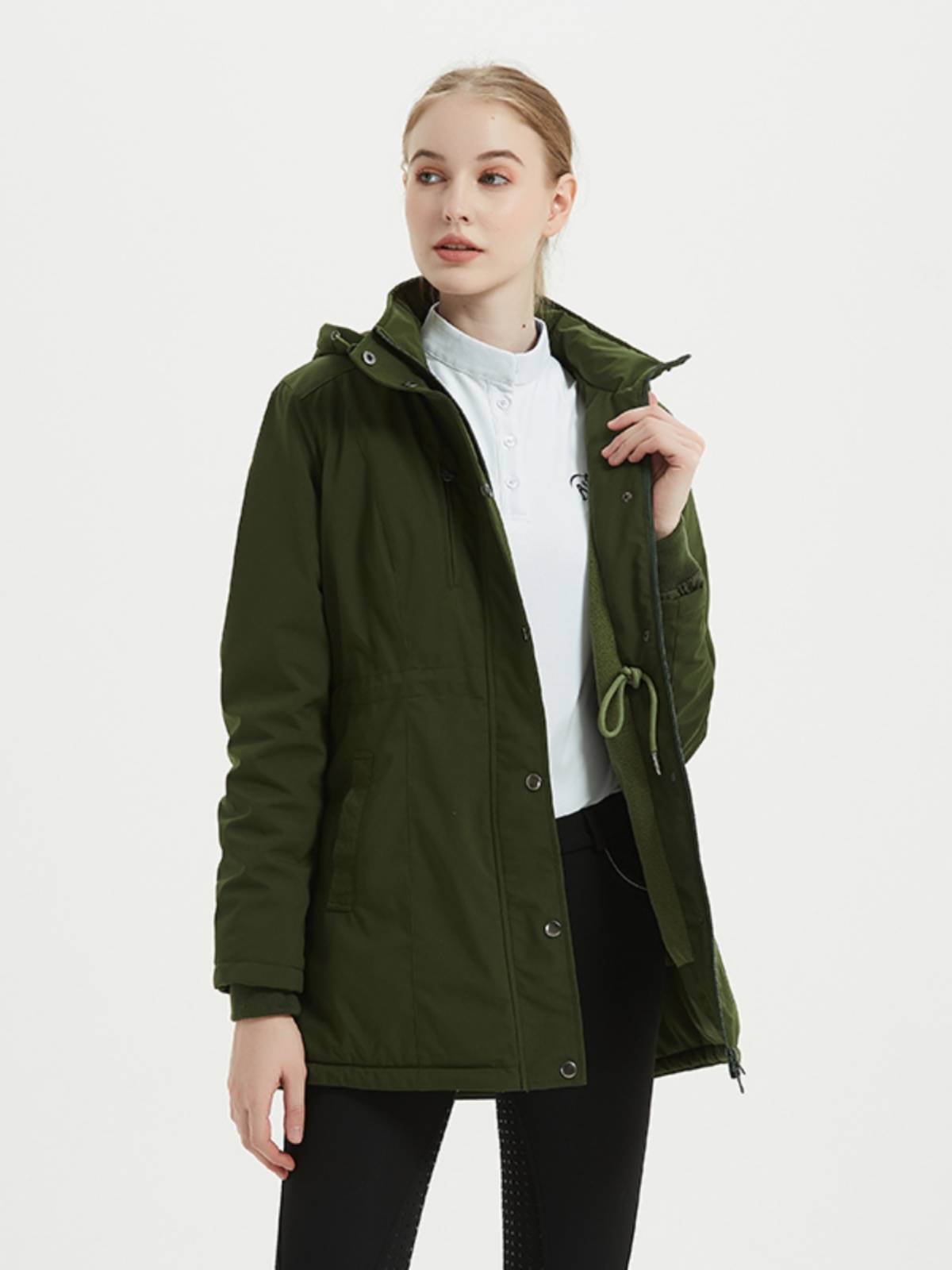 Ms. EPONA long cotton clothes, autumn and winter horse -riding jacket equestrian sports equipment comfortable cold prevention and warmth