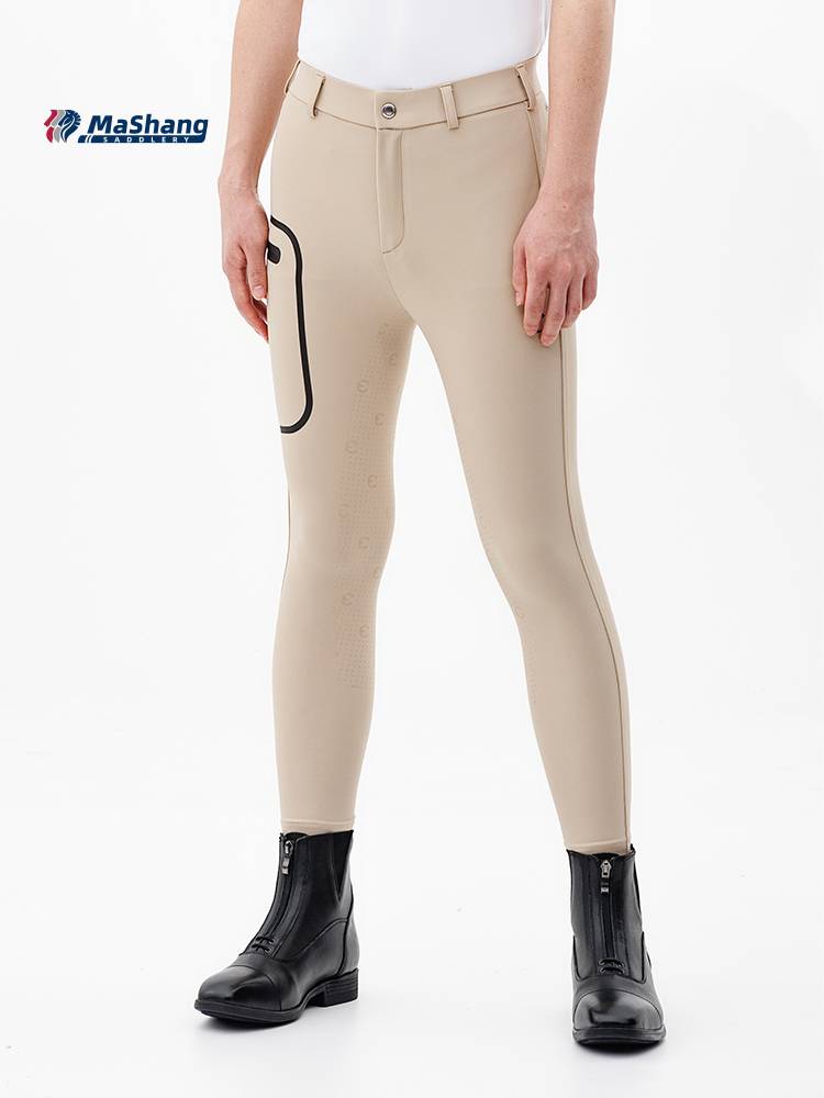 Mashangma's children's ultra -thin equestrian horse pants men and girls riding pants competition training knight clothes