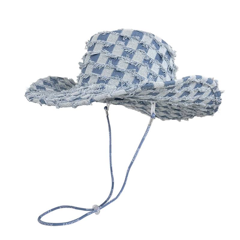 Sweet Cool Millennium Hot Girl Western denim hat girl in summer large eaves retro knight hat outdoor climbing fishing hats men