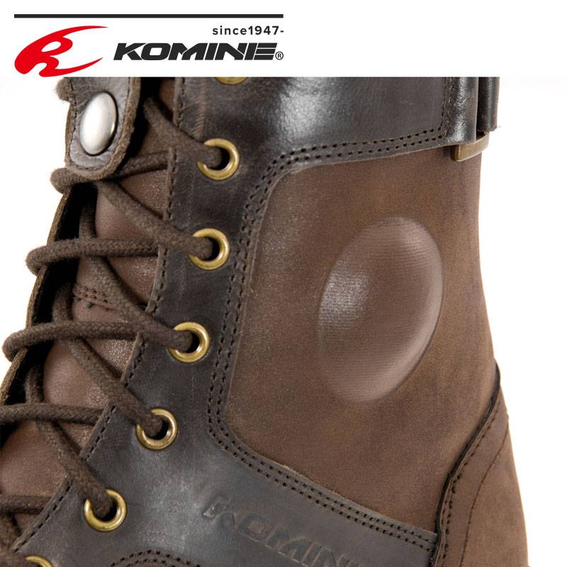 Komine motorcycle riding shoes Equipped four seasons high-top locomotive Retro-roller boots, wear-resistant light SB-90