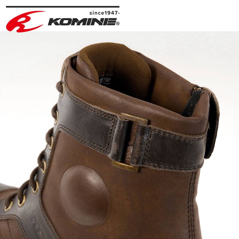 Komine motorcycle riding shoes Equipped four seasons high-top locomotive Retro-roller boots, wear-resistant light SB-90