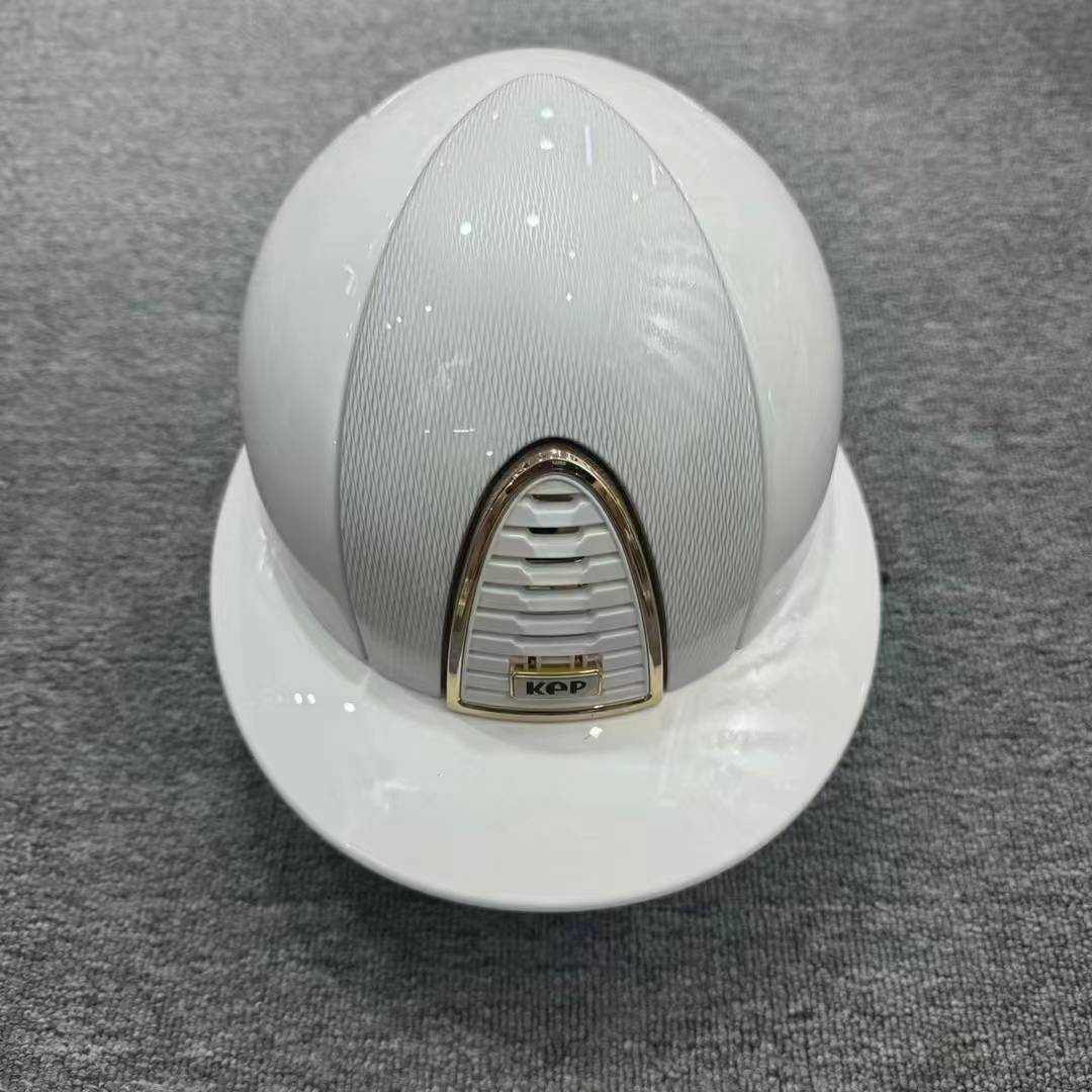 KEP Equestrian helmet Italian imported white silver frame white knight helmet riding helmet helmet men's and women's same paragraph