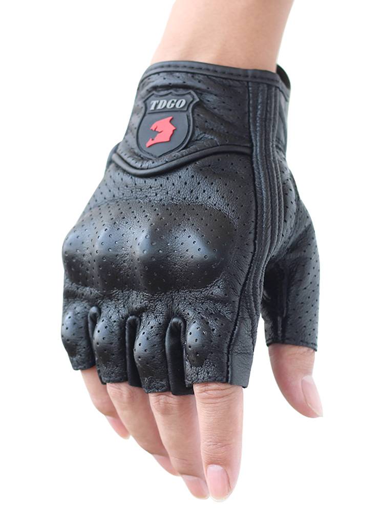 Motorcycle gloves semi -finger riding gloves retro racing male and female knight cruise locomotive gloves summer breathable prevention falls
