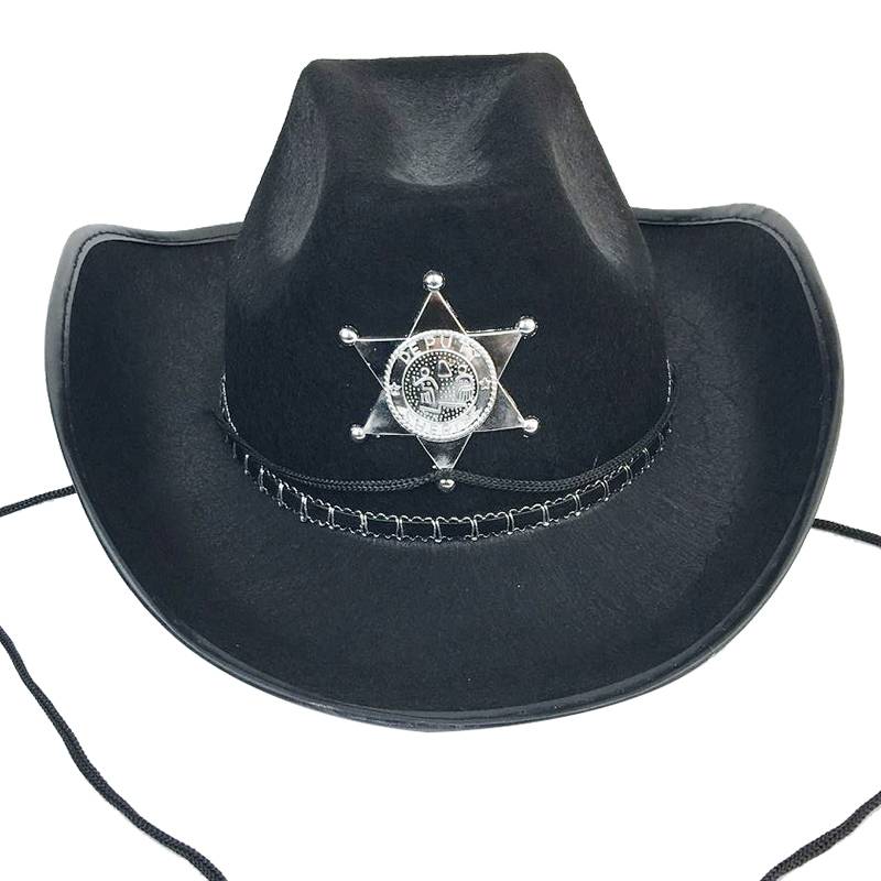 Big black cowboy police hat