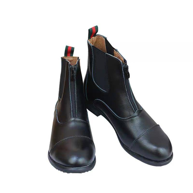 Professional equestrian boots children adult horse boots riding short boots head layer cowhide men and women knights equipped with equestrian boots