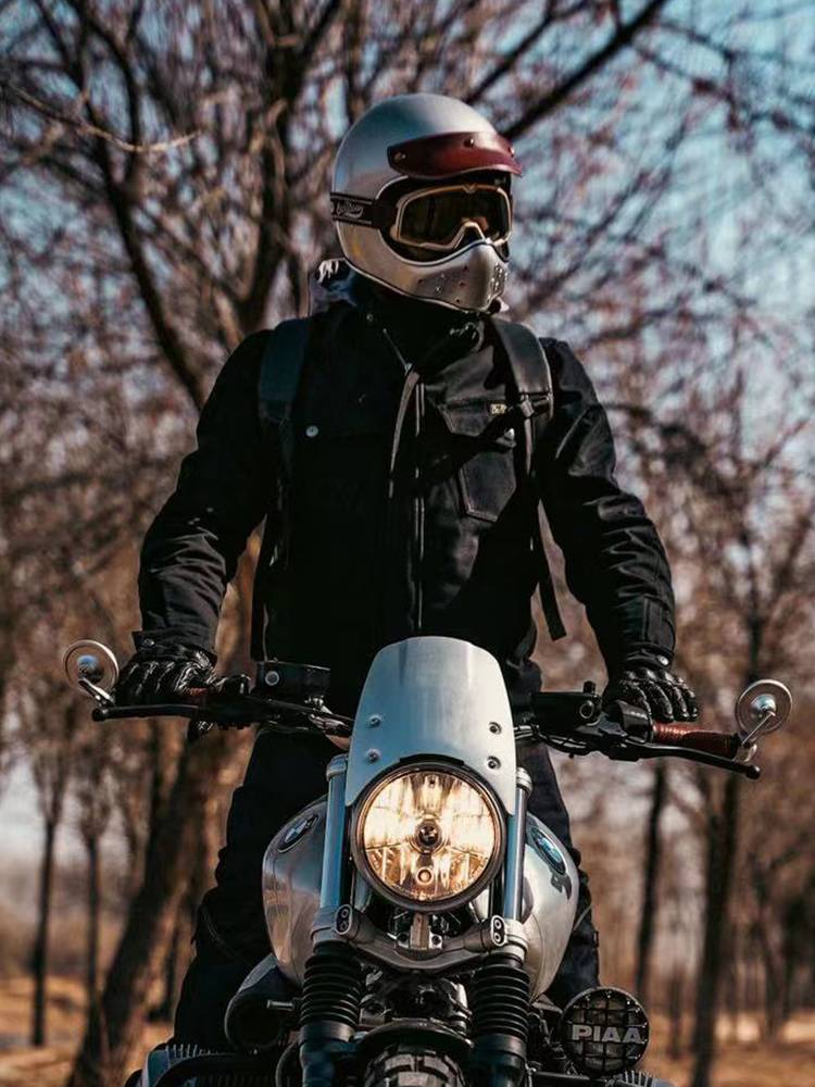 Duhan motorcycle retro locomotive riding service four seasons windproof and warm casual jacket anti -falling resistance knight service men