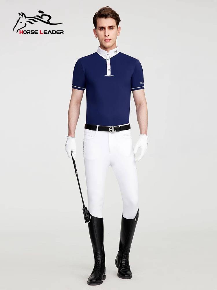 HorseLeader Equestrian short -sleeved T -shirt in summer thin equestrian clothing male knight clothing ride riding equipment