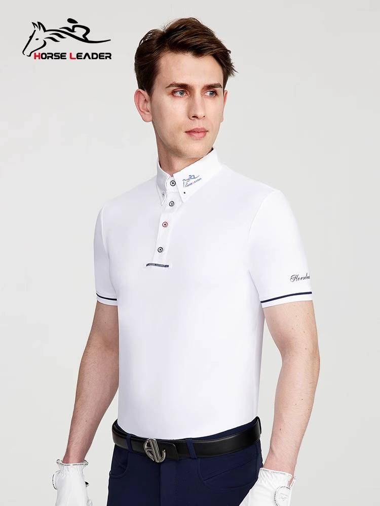 HorseLeader Equestrian short -sleeved T -shirt in summer thin equestrian clothing male knight clothing ride riding equipment