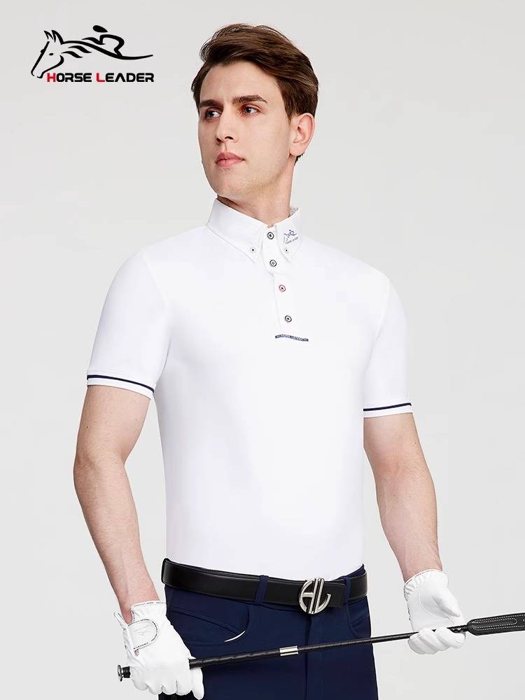 HorseLeader Equestrian short -sleeved T -shirt in summer thin equestrian clothing male knight clothing ride riding equipment