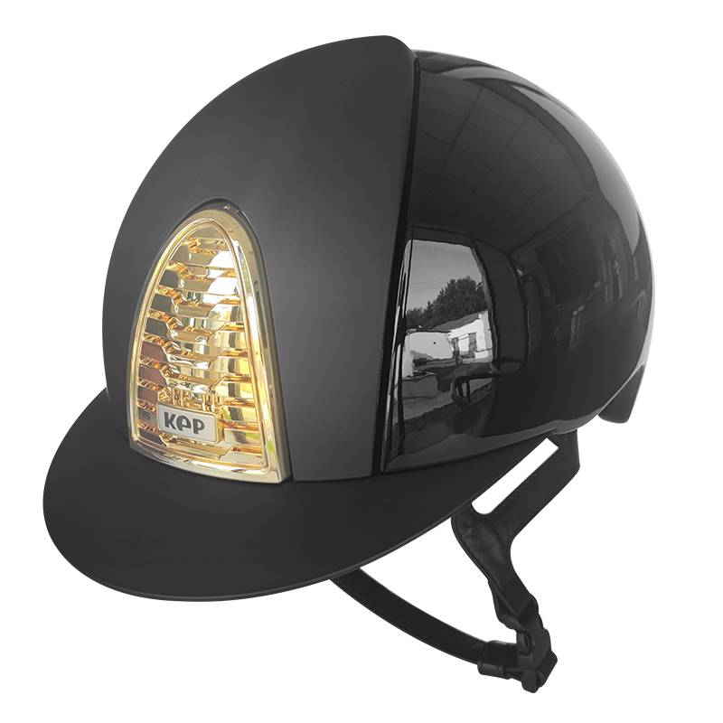 KEP Italian import equestrian helmet black gold box Cromo2.0 knight helmet 387