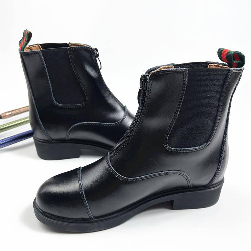 Professional equestrian boots children adult horse boots riding short boots head layer cowhide men and women knights equipped with equestrian boots