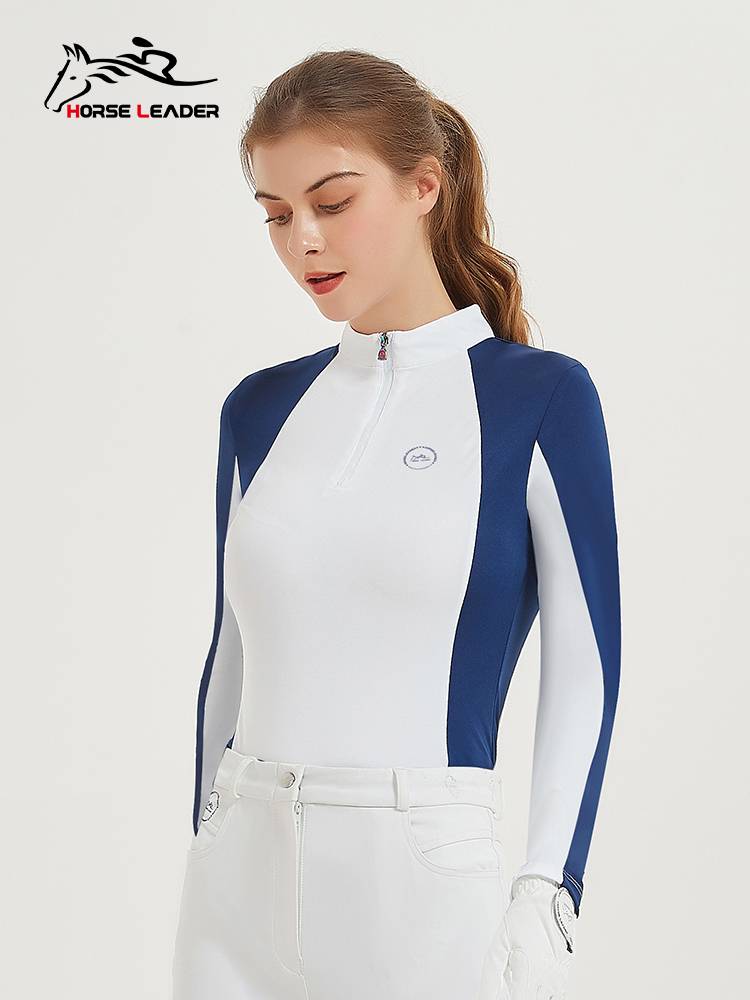 HorseLeader Equestrian Equestrian T -shirt T -shirts of spring and summer breathable ladies riding long -sleeved equestrian clothing top