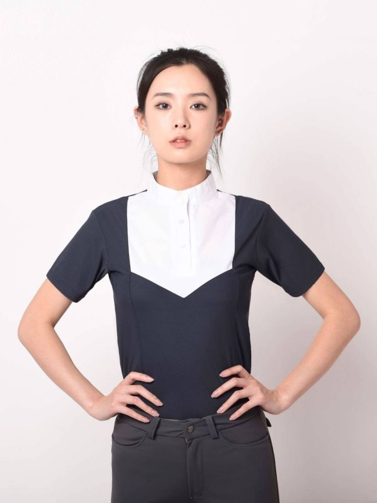 Women's equestrian short -sleeved T -shirt adult children's equestrian short -sleeved knight clothing race equipment high bomb ventilation