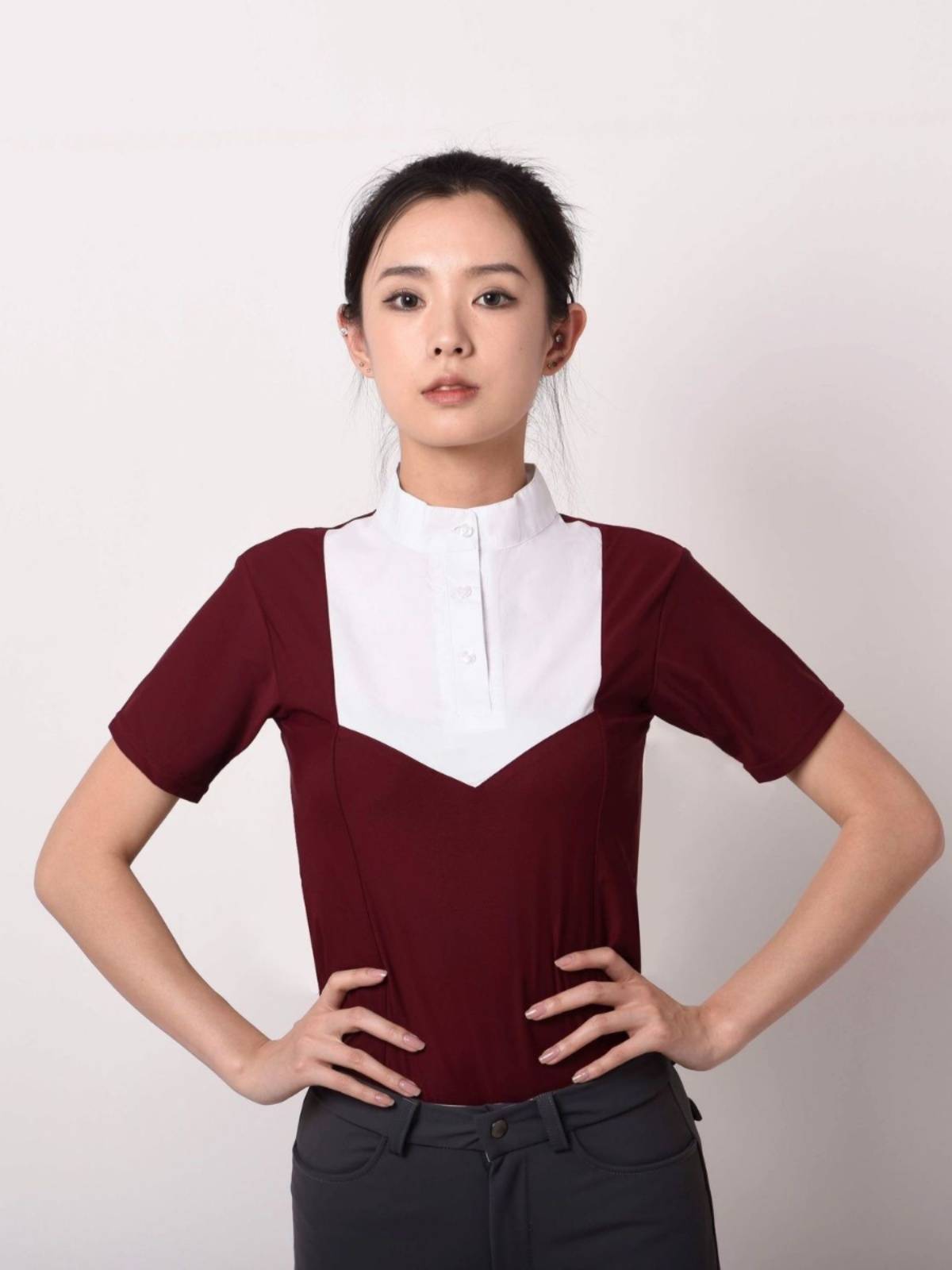 Women's equestrian short -sleeved T -shirt adult children's equestrian short -sleeved knight clothing race equipment high bomb ventilation