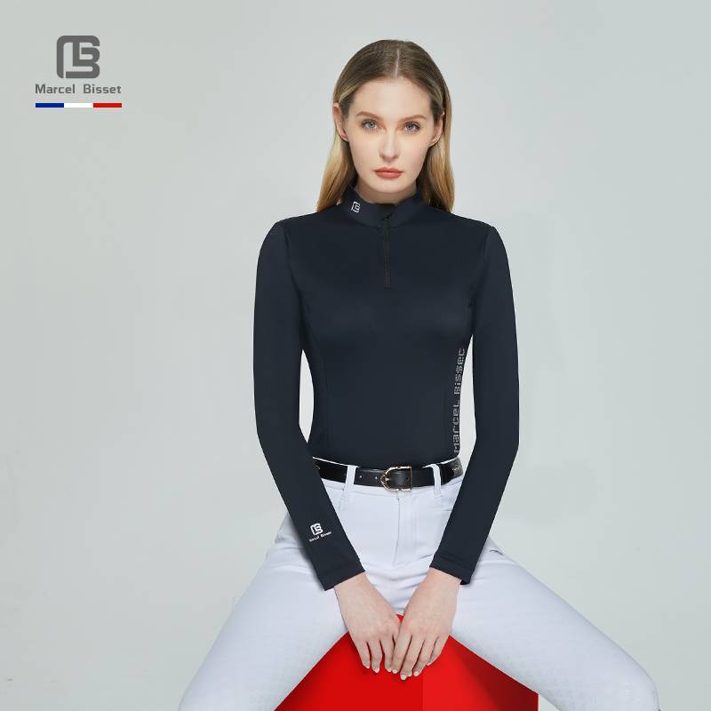 New Children's Equestrian Top Spring and Summer Horse Riding Long Sleeve Tie Children's Cavaliers Service Equestrian Server Long Sleeve