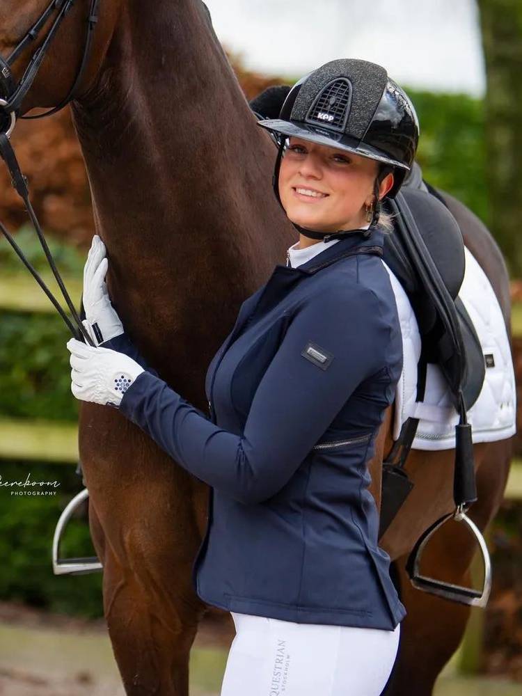Stockholm Equestrian Cavaliers Service Sweden imported riding training breathable comfortable equestrian equestrian competition clothing collar flowers