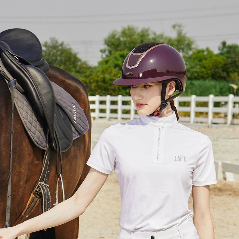 RIF Equestrian helmet women's summer equestrian hat big hat ride riding helmet Porto red professional knight equipment