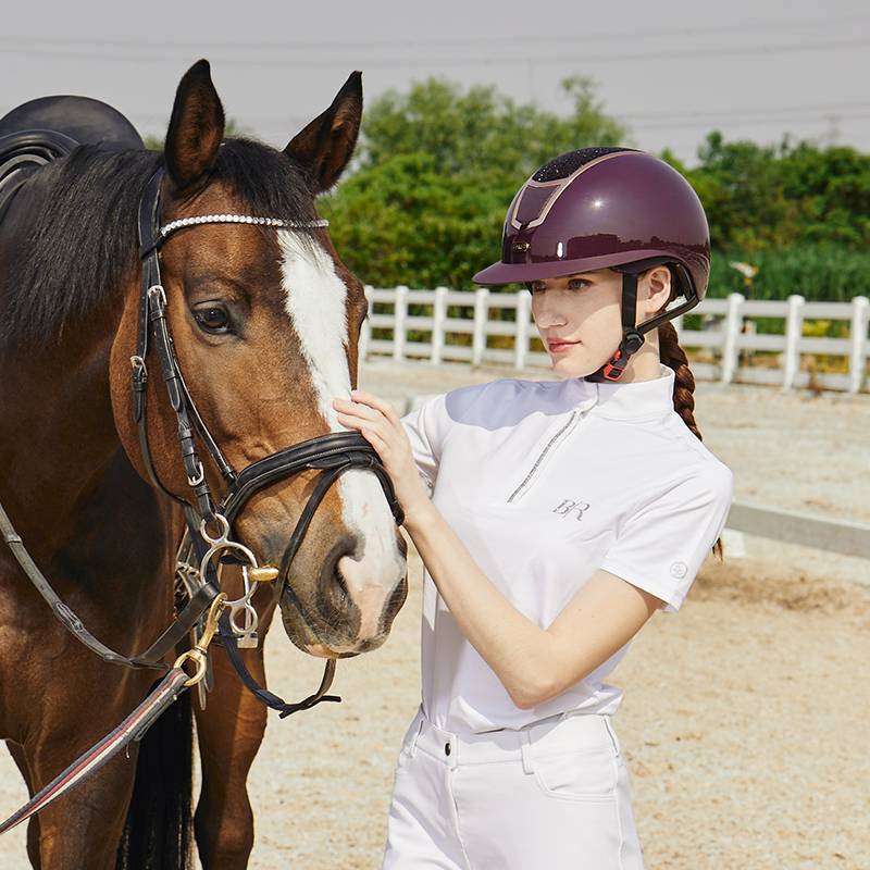 RIF Equestrian helmet women's summer equestrian hat big hat ride riding helmet Porto red professional knight equipment